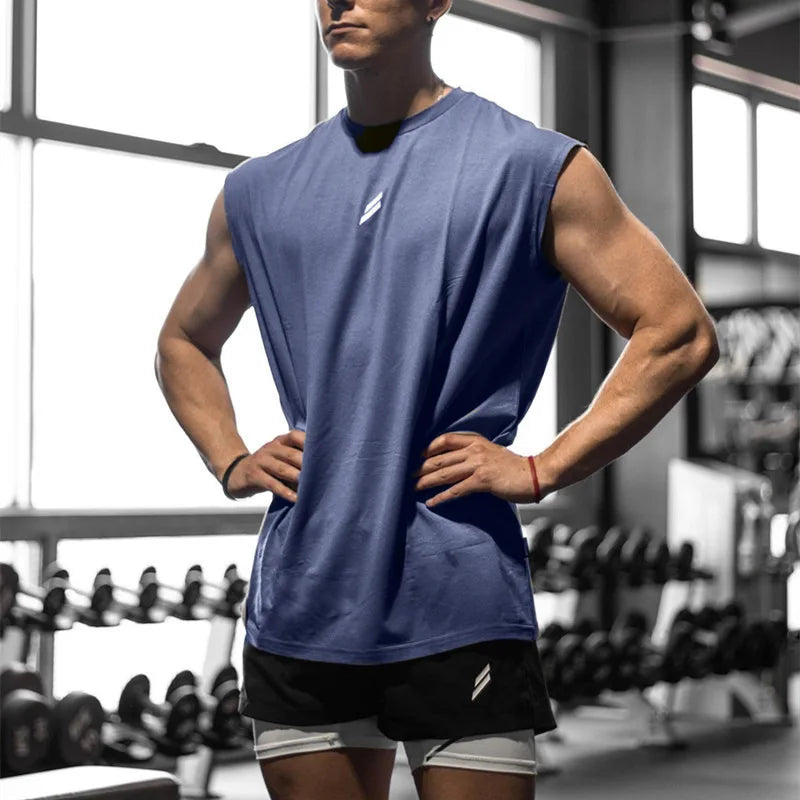 Camiseta deportiva sin mangas para hombre y mujer chaleco de secado rápido transpirable.