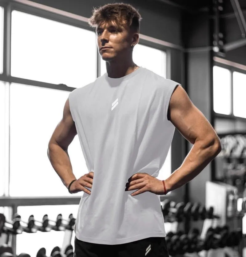 Camiseta deportiva sin mangas para hombre y mujer chaleco de secado rápido transpirable.