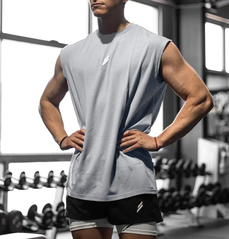 Camiseta deportiva sin mangas para hombre y mujer chaleco de secado rápido transpirable.