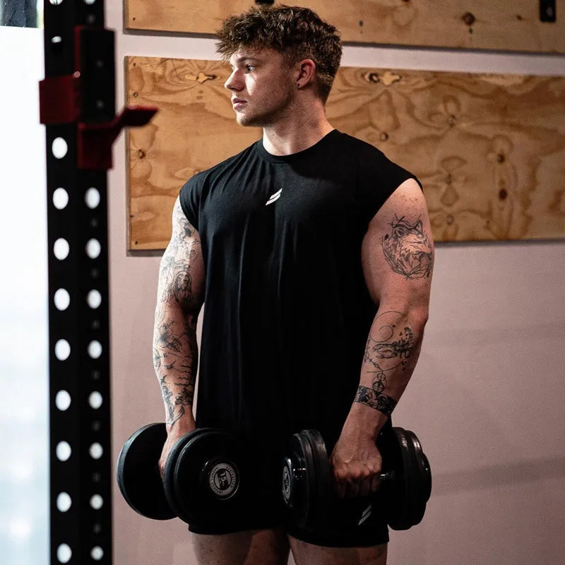 Camiseta deportiva sin mangas para hombre y mujer chaleco de secado rápido transpirable.