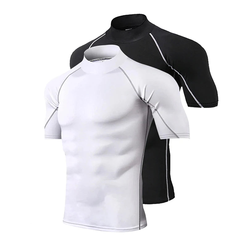 Camiseta de compresión para hombre, ropa deportiva