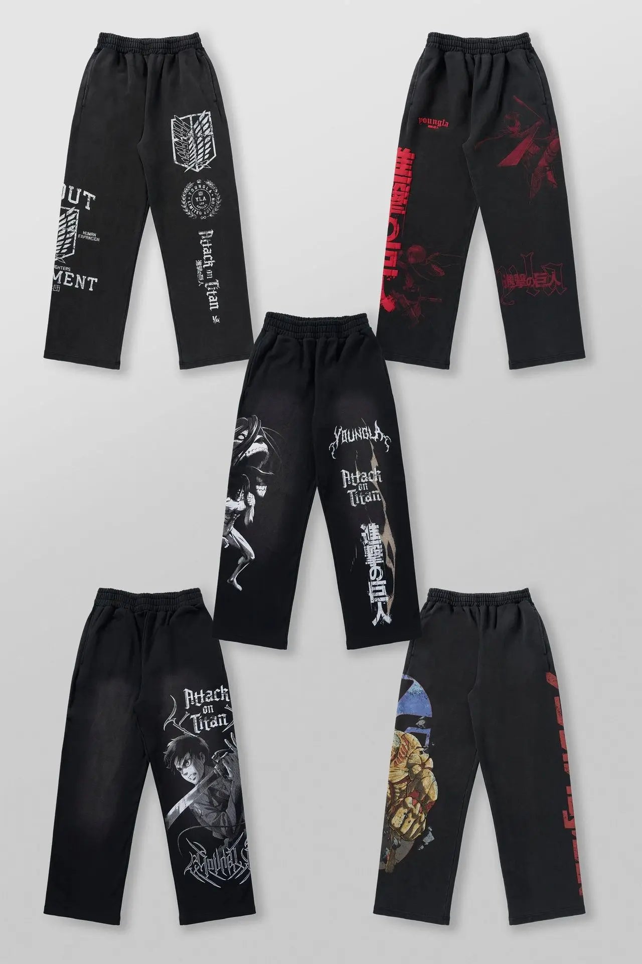 Pantalones deportivos de moda para jóvenes estadounidenses, colaboración con joggers de anime, estampado de rizo de algodón, pantalones casuales de pierna ancha,