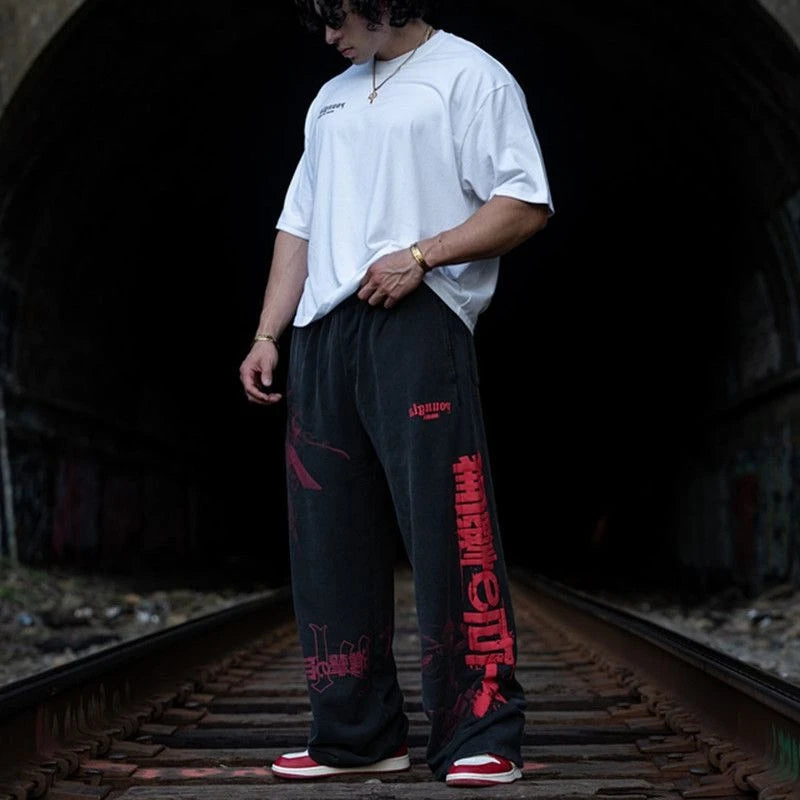 Pantalones casuales con estampado de ataque a los Titanes de Estados Unidos, ropa deportiva de anime para hombre y mujer, pantalones de marca de moda, pantalones de gimnasio de pierna ancha Harajuku Y2K