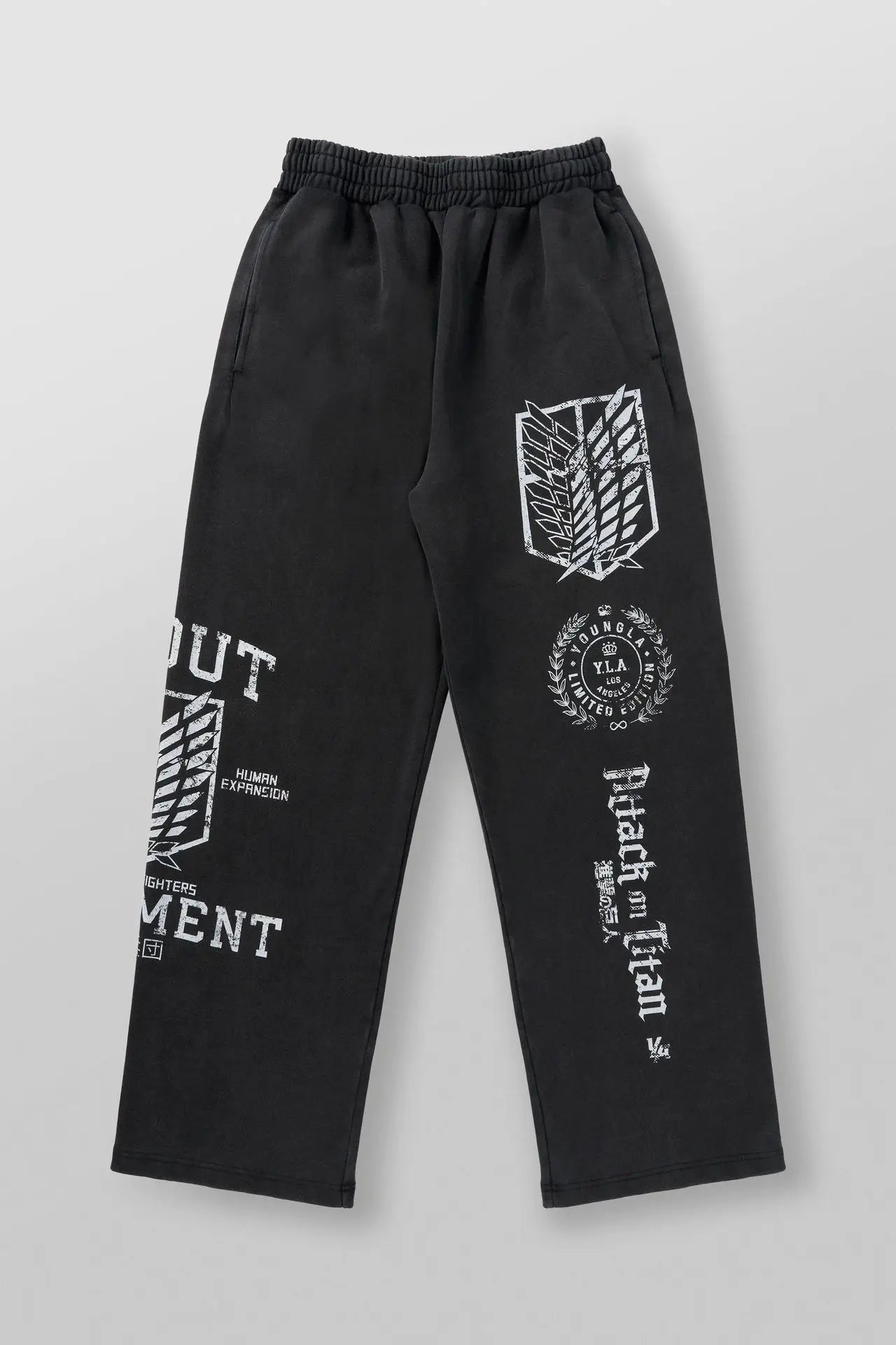 Pantalones deportivos de moda para jóvenes estadounidenses, colaboración con joggers de anime, estampado de rizo de algodón, pantalones casuales de pierna ancha,