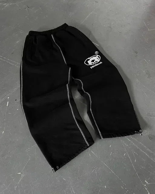 Pantalones de chándal  para hombre y mujer, ropa de calle, estilo Harajuku, hip hop, retro, holgados, con cordón, informales