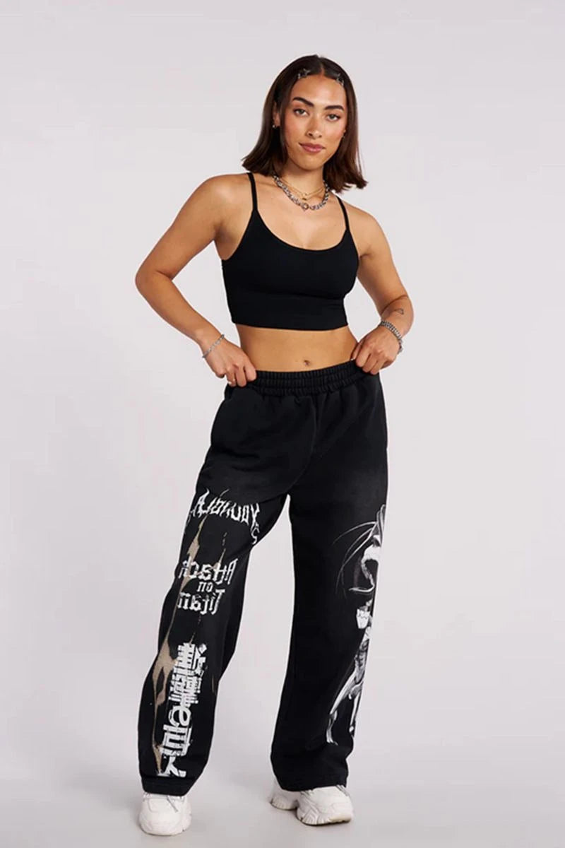 Pantalones casuales con estampado de ataque a los Titanes de Estados Unidos, ropa deportiva de anime para hombre y mujer, pantalones de marca de moda, pantalones de gimnasio de pierna ancha Harajuku Y2K