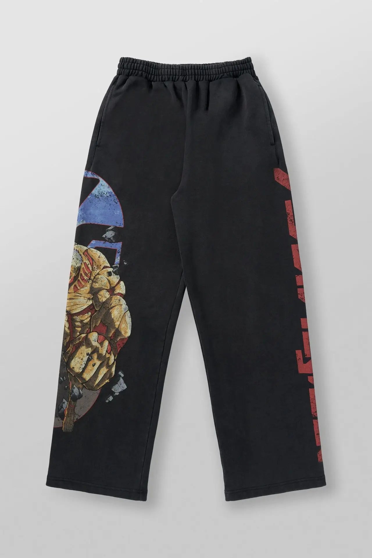 Pantalones deportivos de moda para jóvenes estadounidenses, colaboración con joggers de anime, estampado de rizo de algodón, pantalones casuales de pierna ancha,