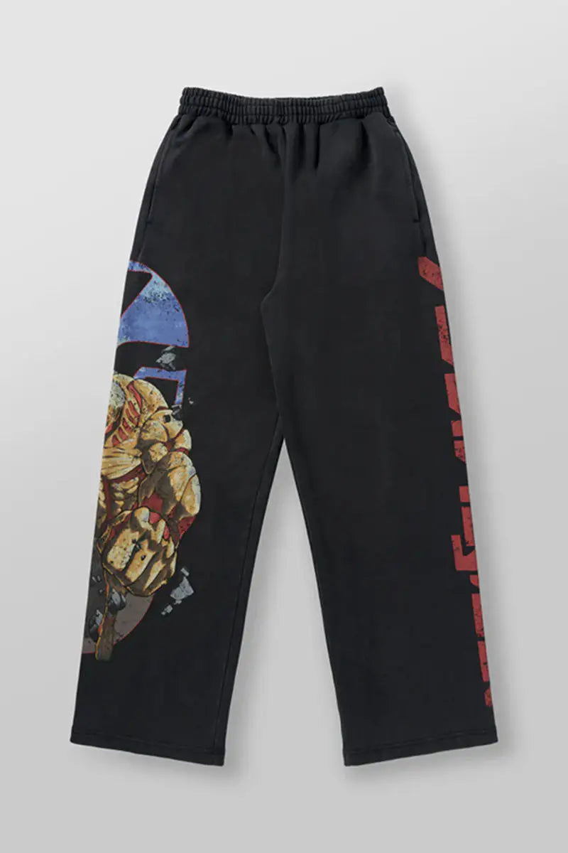 Pantalones casuales con estampado de ataque a los Titanes de Estados Unidos, ropa deportiva de anime para hombre y mujer, pantalones de marca de moda, pantalones de gimnasio de pierna ancha Harajuku Y2K
