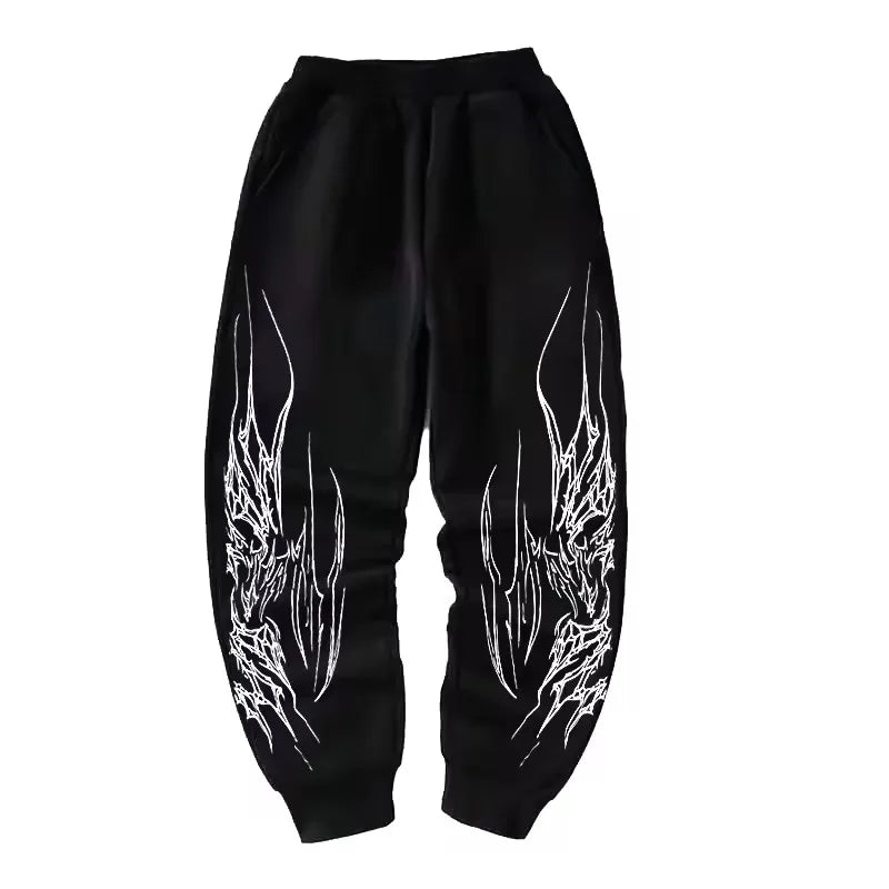 Pantalones de chándal  para hombre y mujer, ropa de calle, estilo Harajuku, hip hop, retro, holgados, con cordón, informales