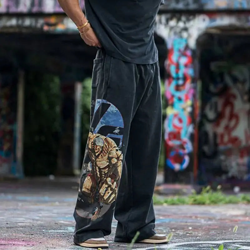 Pantalones casuales con estampado de ataque a los Titanes de Estados Unidos, ropa deportiva de anime para hombre y mujer, pantalones de marca de moda, pantalones de gimnasio de pierna ancha Harajuku Y2K