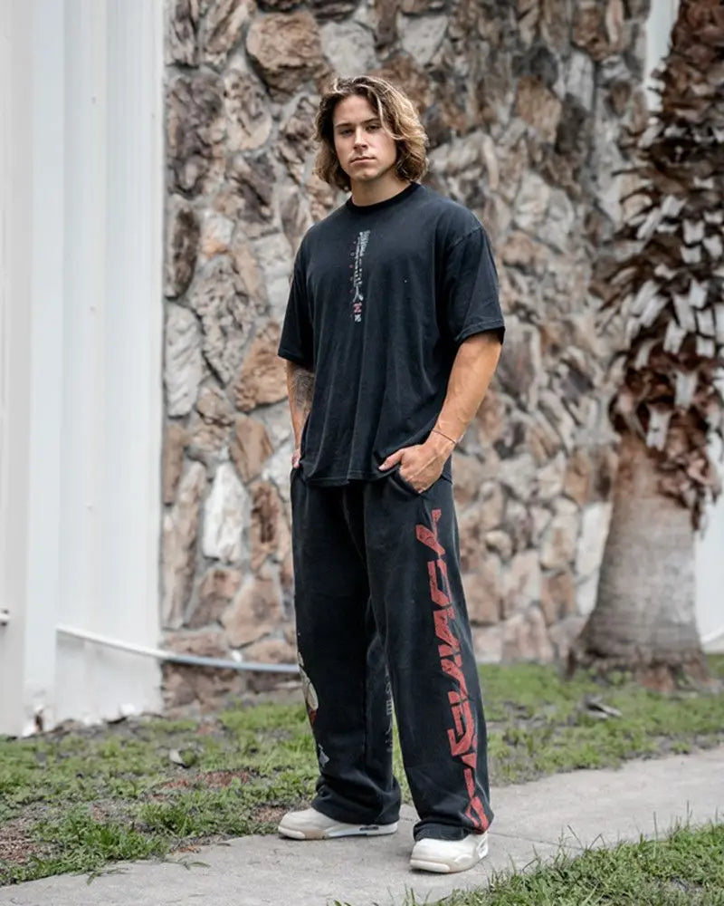Pantalones casuales con estampado de ataque a los Titanes de Estados Unidos, ropa deportiva de anime para hombre y mujer, pantalones de marca de moda, pantalones de gimnasio de pierna ancha Harajuku Y2K