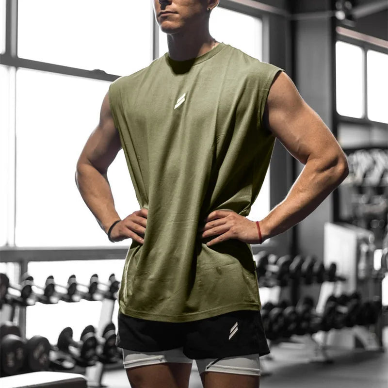 Camiseta deportiva sin mangas para hombre y mujer chaleco de secado rápido transpirable.