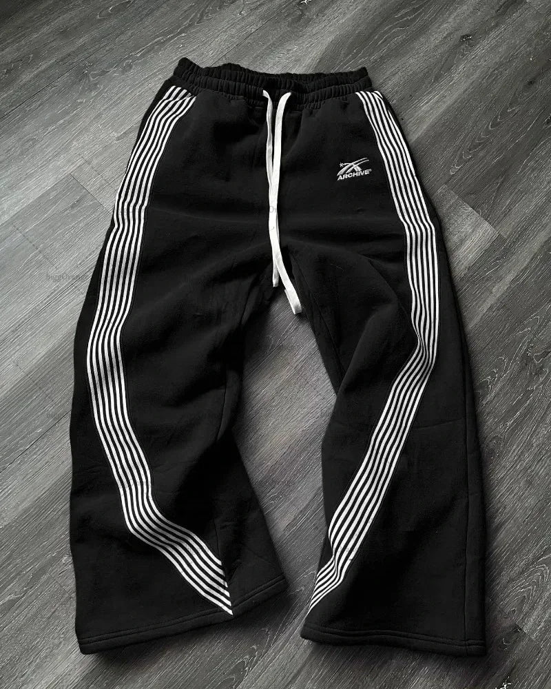 Pantalones de chándal  para hombre y mujer, ropa de calle, estilo Harajuku, hip hop, retro, holgados, con cordón, informales
