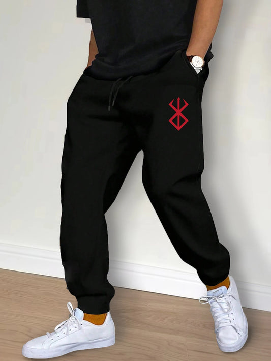 Pantalones casuales de moda para hombre, con cordón, deportivos para entrenamiento, correr, gimnasio, fitness.